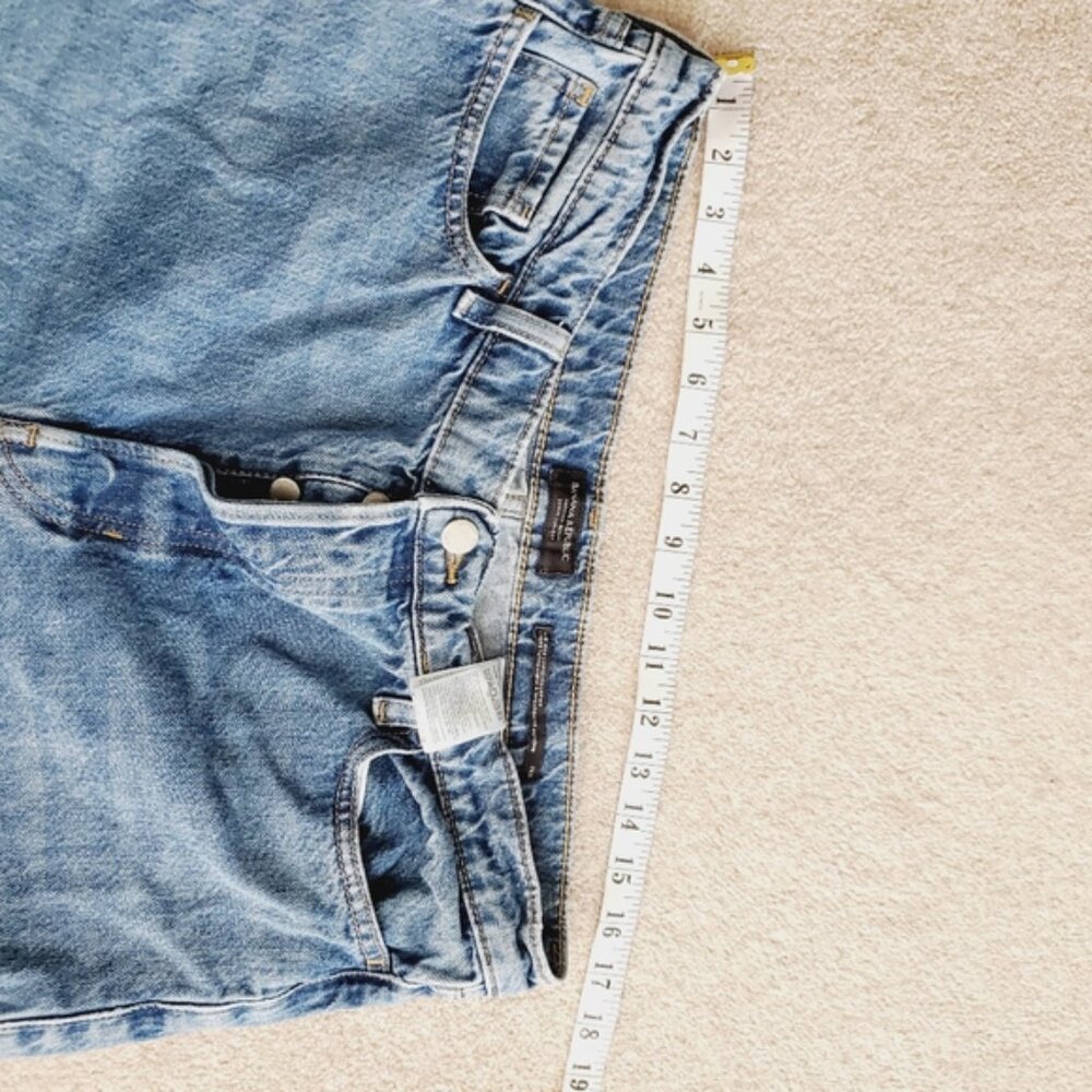 Banana Republic Midrise Loose Stovepipe Wide Leg Button Fly Baggy Jeans 31 - Picture 11 of 14